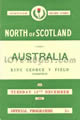 Scotland North v Australia 1966 rugby  Programme